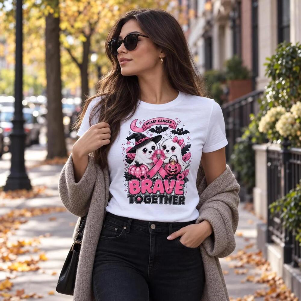 October  Shirt, Brave Together Ghost Tee, Ribbon Awareness